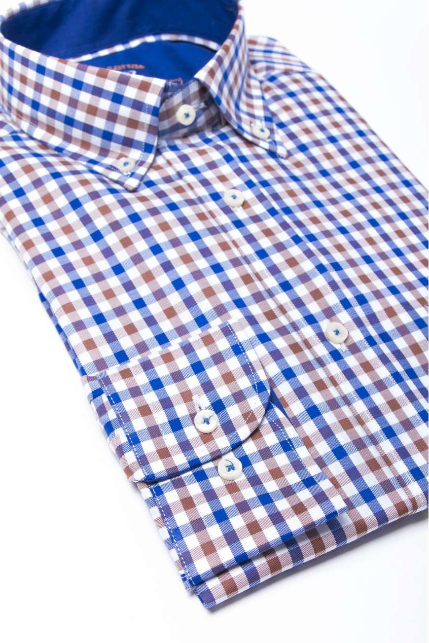 Camisa cuadro vichy azul/marrón Camisa cuadro vichy azul/marrón