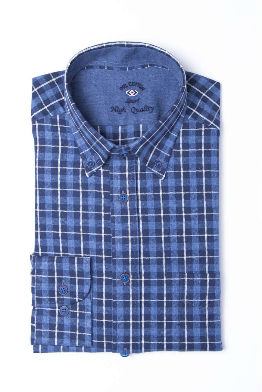 Camisa tartán azules Camisa tartán azules