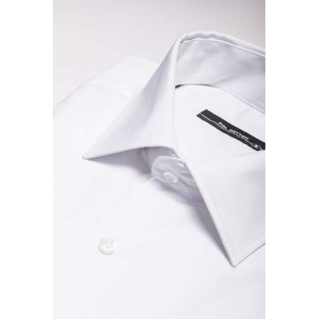 Camisa vestir Confort Linecuello clásico puño doble blanco