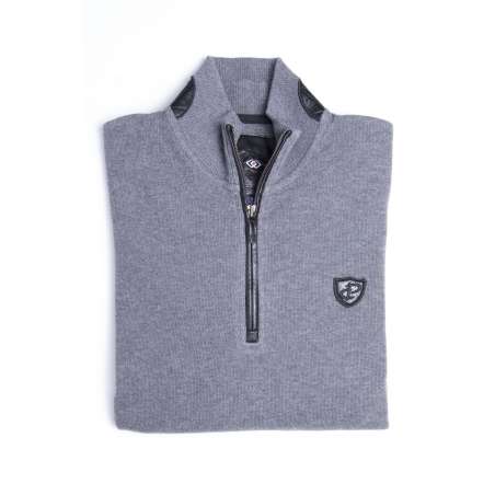 Polo yersey cuello perkins gris
