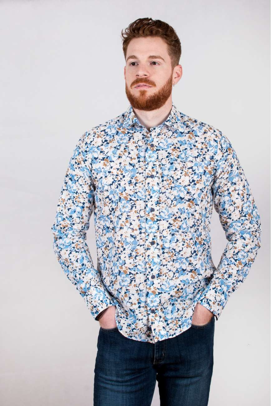 Camisa flores grandes Camisa flores grandes