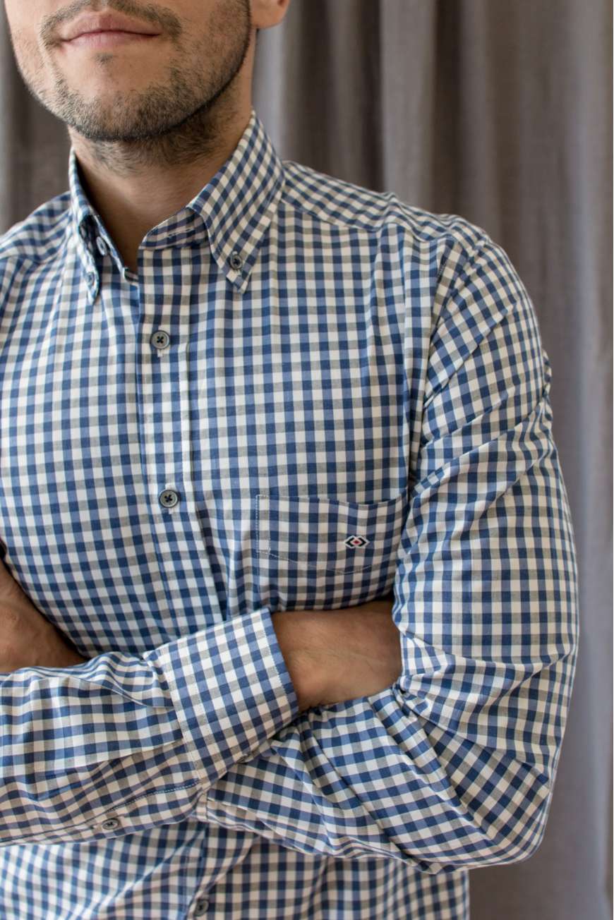 Camisa cuadro vichy azul/gris Camisa cuadro vichy azul/gris