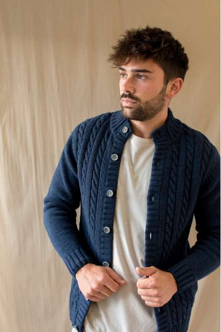 cardigan grueso cuello perkins