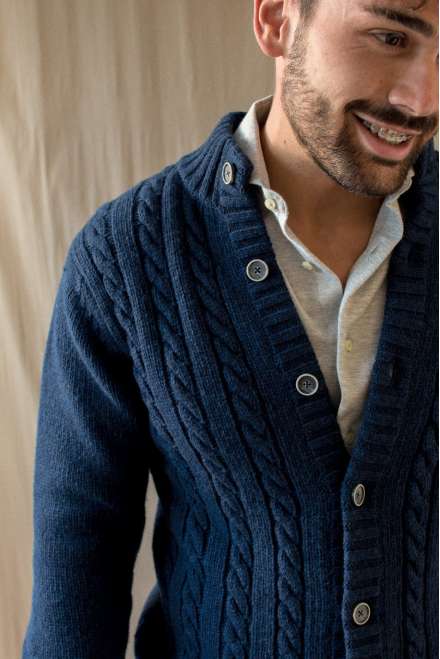 cardigan grueso cuello perkins