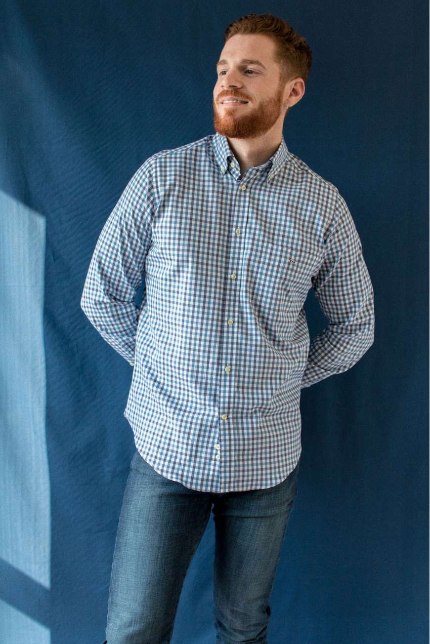 Camisa cuadro vichy azul/azul Camisa cuadro vichy azul/azul