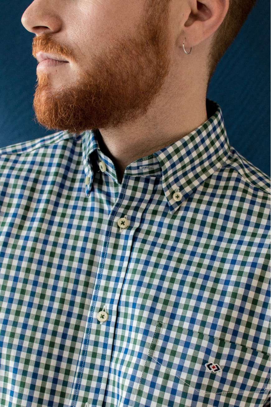 Camisa cuadro vichy azul/verde Camisa cuadro vichy azul/verde