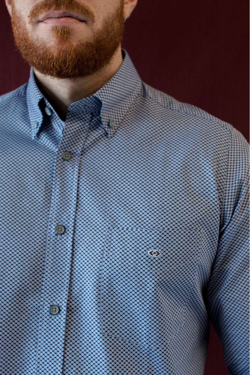Camisa estampado geométrico azul Camisa estampado geométrico azul